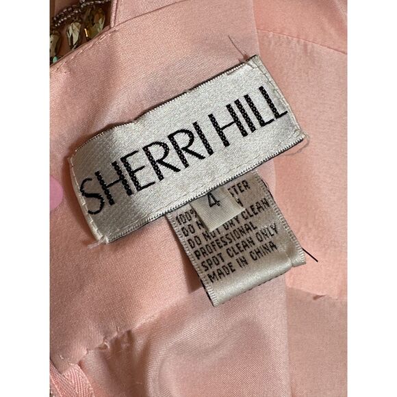 Sherri Hill Gorgeous Bejewelled Pink Prom Dress Size 4 - Picture 5 of 5
